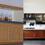 PVC and Wood Kitchen Cabinets
