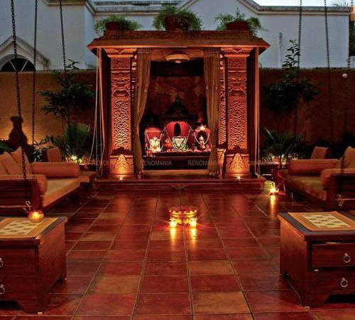 Puja room in outdoor spaces