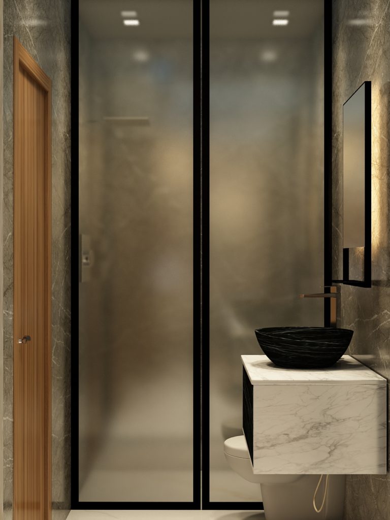 Simplicity-speaking bathroom