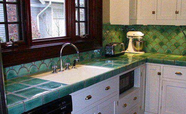 Tiled countertop