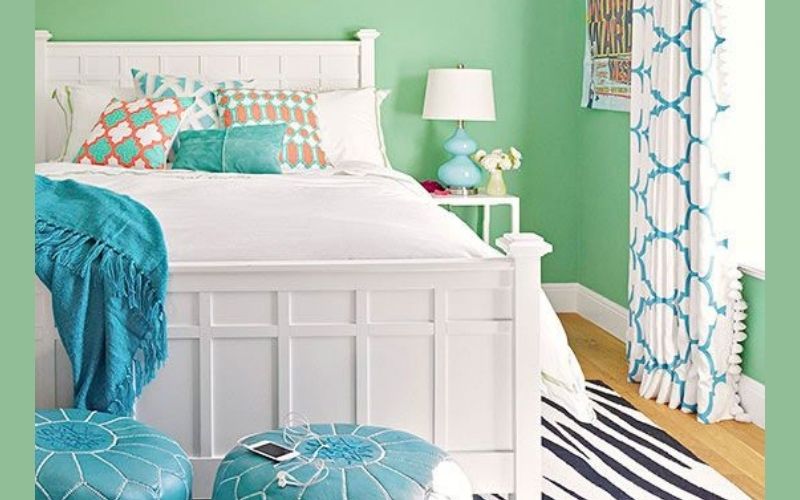  Denim Blue and Mint Bedroom Color