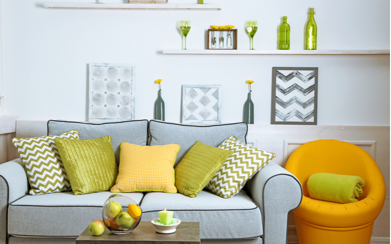 Juicy Apricots and Kiwi Living Room