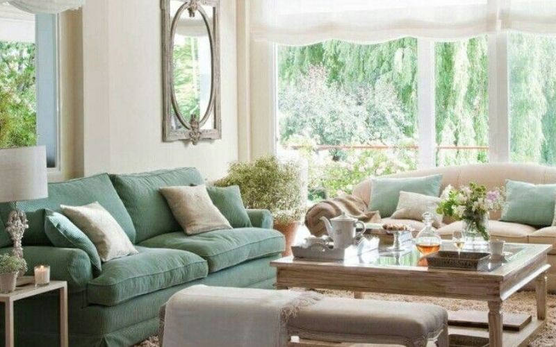 Mint and Cream Living Room