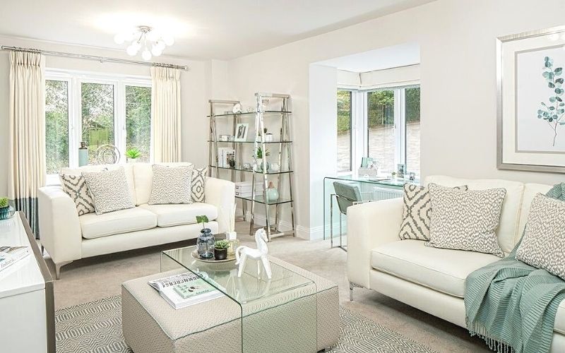 Mint and Cream Living Room