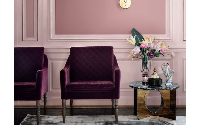 Lilac and Dust Pink Living Room