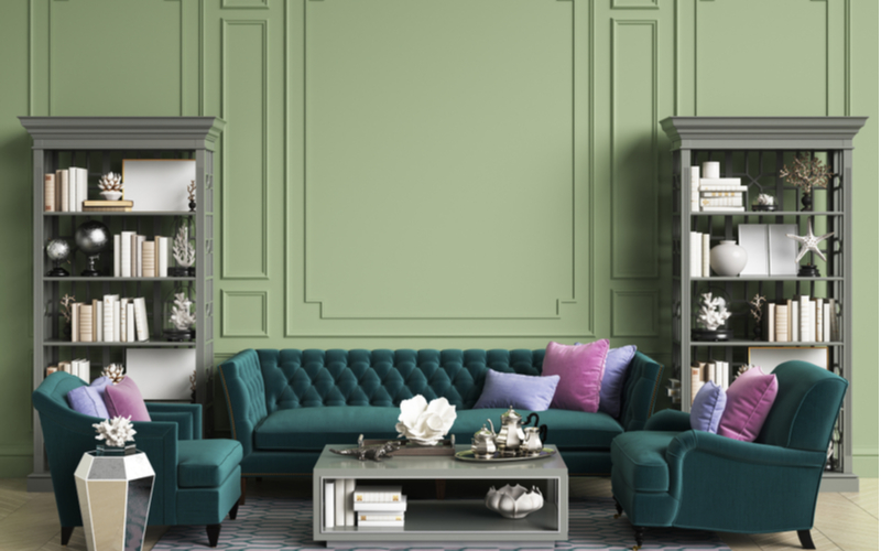 Contented Green Living Room