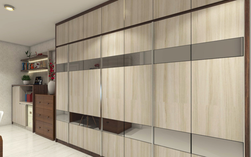 L shaped Wardrobe Design