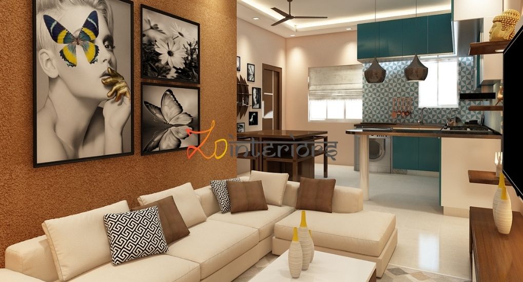 1200 sq feet 2bhk flat by Rucha Trivedi, Interior Designer in surat  ,Gujarat, India