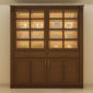 Crockery Unit Tall With 4 Shelves & 2 Doors – Walnut Finish - In Kolkata