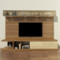TV Unit With Open & Closed Storage – Natural & Off-White Finish - In Kolkata