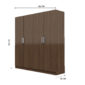 Modular Wardrobe Price – Smoked Walnut Finish - In Kolkata