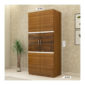 2 Door Swing Wardrobe in Glossy Jungle Teak and Jungle Wood Finish