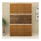 3 Door Swing Wardrobe in Jungle Wood Gloss and Jungle Teak Finish