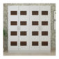 4 Door Swing Wardrobe in Chequered Ivory White and Wenge Finish