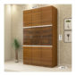 3 Door Swing Wardrobe in Jungle Wood Gloss and Jungle Teak Finish