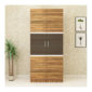 2 Door Swing Wardrobe in Grainy Brown Gloss and Wenge Finish
