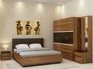 Callum XXL Room Package in Grainy Brown Gloss and Wenge Finish