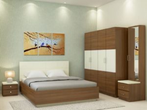 Callum XXL Room Package in Ivory White & Jungle Wood Finish